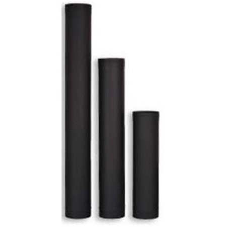 OLYMPIA Olympia 3602517 6 x 48 in. Ventis Single-Wall Black Stove Pipe with Cold Rolled Stainless Steel - 22 Gauge 3602517